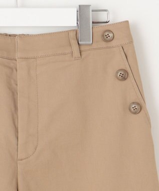 J.PRESS LADIES 【洗える】20チノストレッチ ワイドパンツ ベージュ系