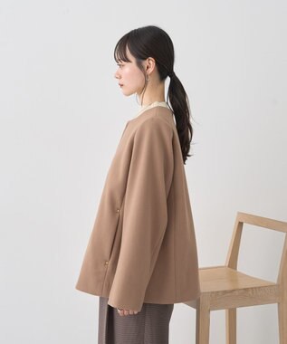 earth music&ecology 【フード取り外し可】2WAYフードコート Beige