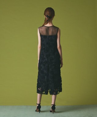 GRACE CONTINENTAL フラワーembドレス ブラック