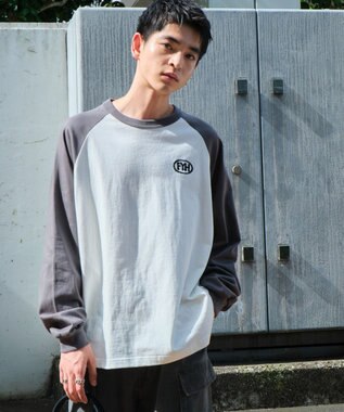 WEGO 【ユニセックス着用ITEM】ラグラングラフィックBIG　T（LS） スミクロ
