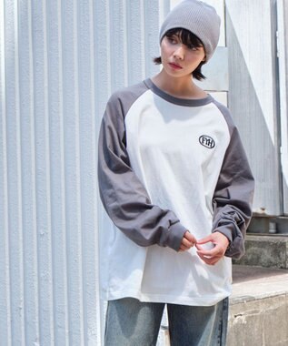 WEGO 【ユニセックス着用ITEM】ラグラングラフィックBIG　T（LS） スミクロ