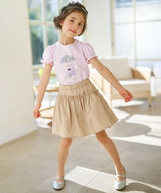 組曲 KIDS 【150-160cm】フェイクスカート キュロット ベージュ系