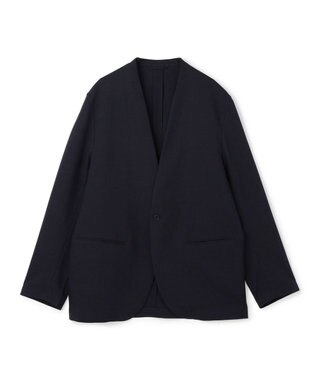 UNFILO MENS ウーリーノ ノーカラージャケット ネイビー