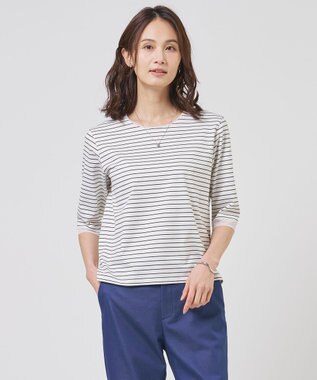 J.PRESS LADIES S スムースジャージー ボーダー カットソー