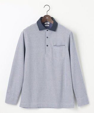 JOSEPH ABBOUD 【オーガニックコットン】ダディポロシャツ ブルー系