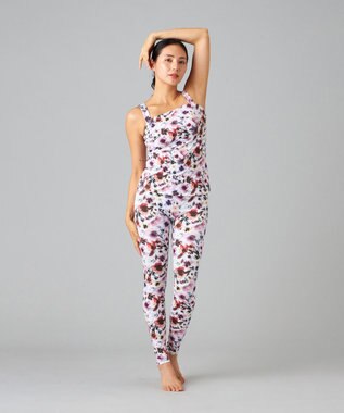 Chacott Chacott BALANCE ウォーターカラーフラワーブラトップ パールグレープリント