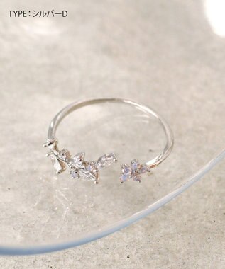 Tiaclasse ボタニカルモチーフストーンリング