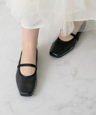 Bridget Birkin 【Bridget Birkin】エラスティックバンドスクエアバレエシューズ