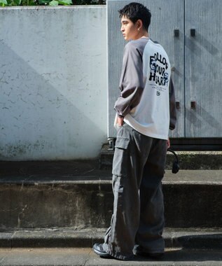 WEGO 【ユニセックス着用ITEM】ラグラングラフィックBIG　T（LS） スミクロ