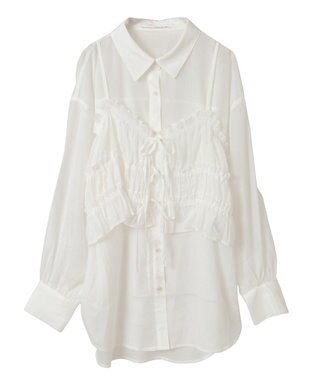 Green Parks ・ＥＬＥＮＣＡＲＥ　ＤＵＥ　シアービスチェ付シャツ Off White