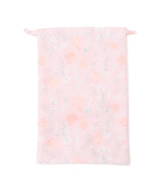 Chacott フラワー半メッシュ巾着M ロイヤルピンク