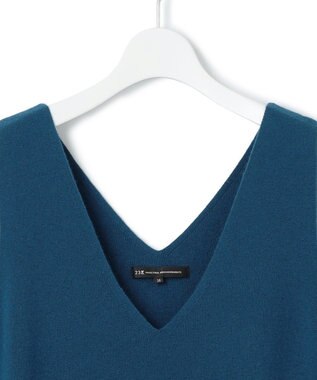 23区 S 【洗える】レイヤードニットツイン ワンピース ピーコックグリーン系