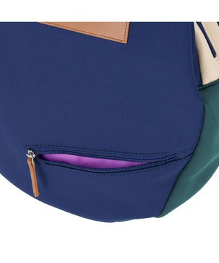 tsumori chisato CARRY ネコかおウレタン ショルダーバッグ 中サイズ 猫モチーフ トートバッグ ネイビー