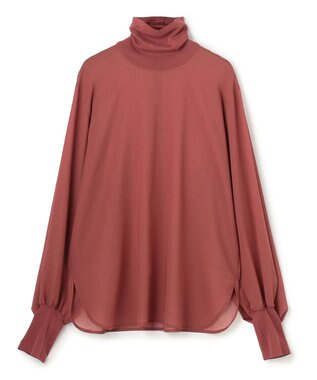 BEIGE， MOYE / ニットドッキング ロングスリーブブラウス L.Bordeaux