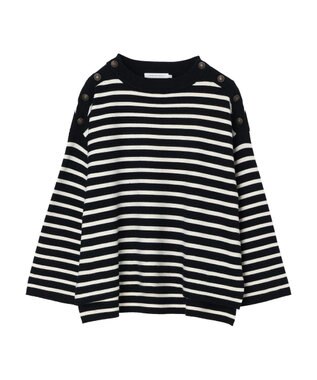 AMERICAN HOLIC バイパチショルダーボタンニットプルオーバー Navy