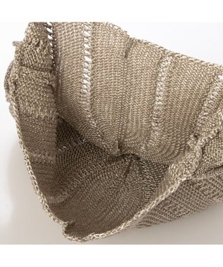 UNBILLION カシュカシュ cachecache / ラメ糸ラウンドセミショルダー シルバー