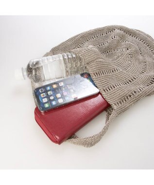 UNBILLION カシュカシュ cachecache / ラメ糸ラウンドセミショルダー シルバー