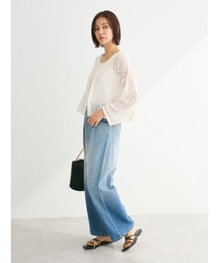 Green Parks ＳＥＴ２点　レースカーデ＋タンクトップ Off White