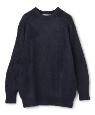 UNFILO アルパカシャギー ロングニット ネイビー