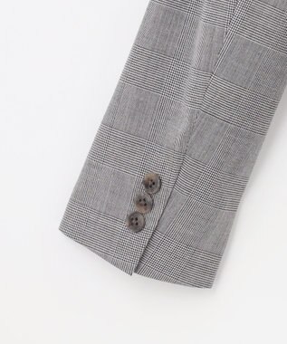 J.PRESS LADIES T/R/Wグレンチェック ダブル ジャケット ライトグレー系3