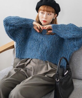 WEGO ブラッシュニットショートプルオーバー