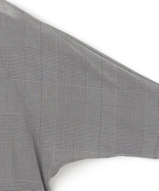 ICB 【洗える】ハイツイストコットンボイル バンドカラーブラウス グレンチェック系