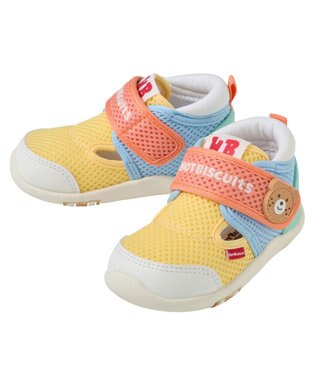 MIKI HOUSE HOT BISCUITS 【14-15.5cm】ダブルラッセル セカンドベビーシューズ 黄
