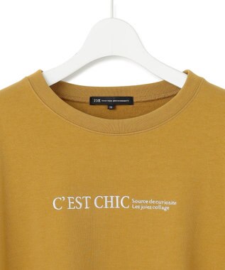 23区 L 【洗える】ライトコットンテリー ロゴ カットソー イエロー系