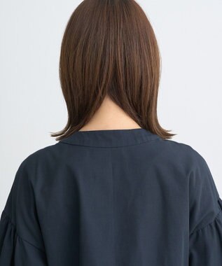 earth music&ecology 撥水ペプラムジップブルゾン Navy