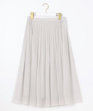 ANY SIS S 【洗える】シャイニープリーツ スカート ライトグレー