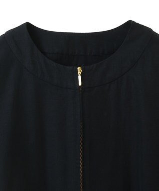 earth music&ecology 撥水ペプラムジップブルゾン Navy