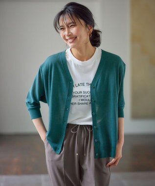  【UVケア/接触冷感/アンチピリング】多機能ハーフスリーブカーディガン