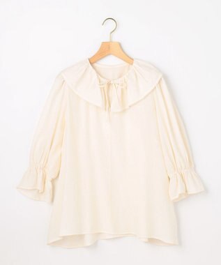 組曲 【先行予約】【WEB限定】シアーリンクルクロス フリル襟ブラウス