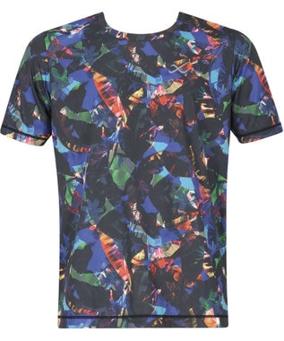 CW-X 【MEN】 CW-X トップス 【薄軽ランニングシャツ】 半袖 3分袖 Ｕネック 吸汗速乾性(本体) メンズ DLO155 /ワコール