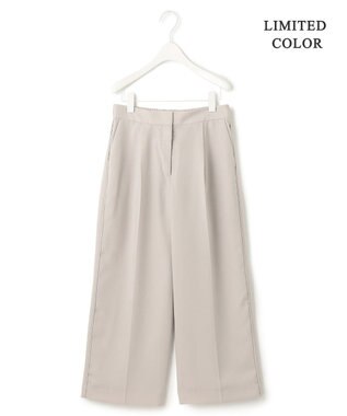 ICB 【WEB限定カラーあり】FluidBackSatin ワイドクロップドパンツ トープ系［WEB限定］