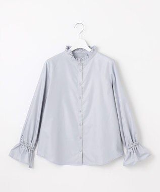 Feroux リボンディテール ブラウス ライトグレー系