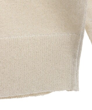 AMERICAN HOLIC ラメ入りクルーネックニットプルオーバー Ivory