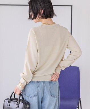AMERICAN HOLIC ラメ入りクルーネックニットプルオーバー Ivory