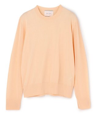BEIGE， JULIE / コットンシルク 異素材プルオーバーニット Peach