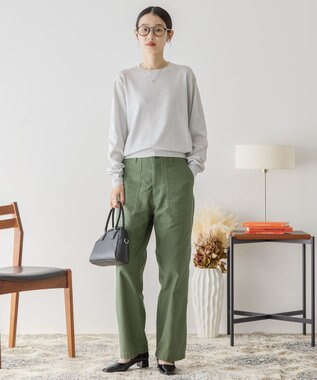 AMERICAN HOLIC ラメ入りクルーネックニットプルオーバー Light Gray