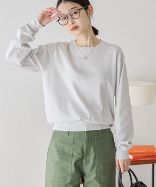 AMERICAN HOLIC ラメ入りクルーネックニットプルオーバー Light Gray