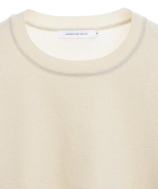 AMERICAN HOLIC ラメ入りクルーネックニットプルオーバー Ivory