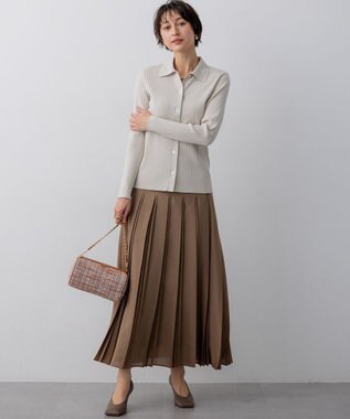 23区 GIOLICAツイード シリンダー ショルダーバッグ テラコッタミックス