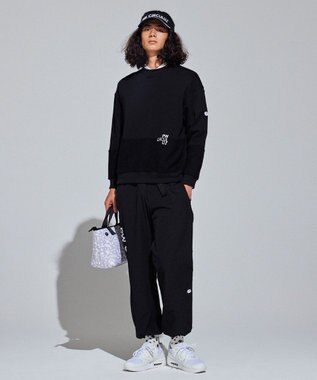 PW CIRCULUS 【MEN】裏毛アニマルプリントスエット ブラック系