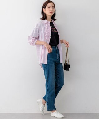 組曲 ミッドデニム パンツ ユーズドブルー系