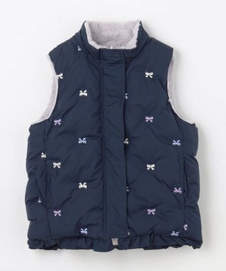 ANY KIDS 中綿リバーシブルベスト ネイビー