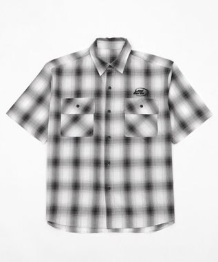 WEGO 【ユニセックス着用ITEM】グラフィックオンブレチェックシャツ（SS） ホワイトチェック1