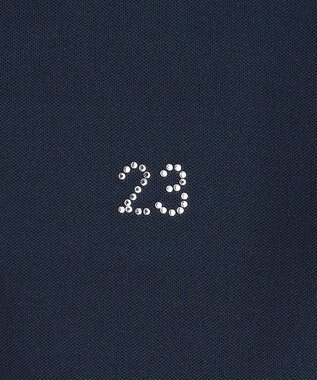 23区GOLF フェミニン＆エレガント【WOMEN】レイヤースリーブシャツ ネイビー系