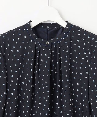 【未使用品】ジェイプレス　ワンピース　ドット柄　ウォッシャブル　イージーケアM ドット柄／無地／洗える】ジョーゼットワンピース（ミドル