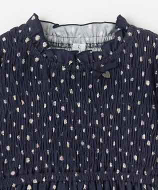 組曲 KIDS 【150-160cm】モノトーン花柄 ワンピース ネイビー系5